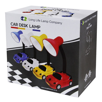 Racing Car Flexible Blue and Black Desk Lamp CR04BL with 4W LED G45 Cool White