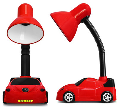 Racing Car Flexible Red and Black Desk Lamp CR02YELL with 4W LED G45 Cool White