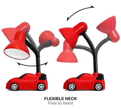 Racing Car Flexible Red and Black Desk Lamp CR02YELL with 4W LED G45 Cool White