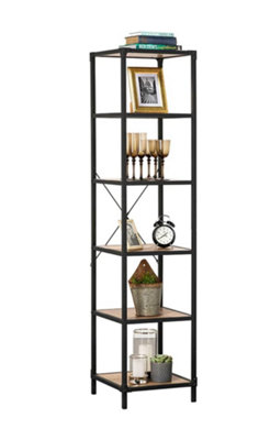 Racking Solutions 6 Tier Oak Style Shelving Unit Industrial Details 1740mm H x 400mm W x 395mm D