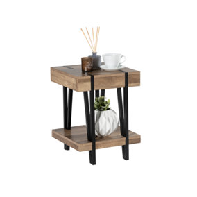 Racking Solutions Contemporary Coffee Side Table with Metal Legs & Detailing 400mm W