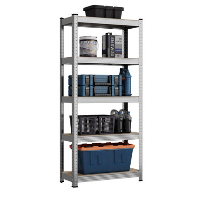 Racking Solutions Heavy Duty 5 Tier Garage Shelving 1500mm H x 700mm ...