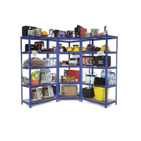 Racking Solutions Heavy Duty Garage Corner shelving kit, 1 Corner unit 1800mm x 900mm x 450mm FREE Next Working Day Delivery