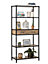 Racking Solutions TV Stand Unit -Bookshelf With Drawers - Mid Oak Finish With Matt Black Metal Frame 1740mm H x 800mm W x 395mm D