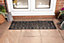 Radcliffe Iron-Effect Doormat Duty Rubber Rectangle Ironmat  Waterproof Non-Slip 45x120cm - Black