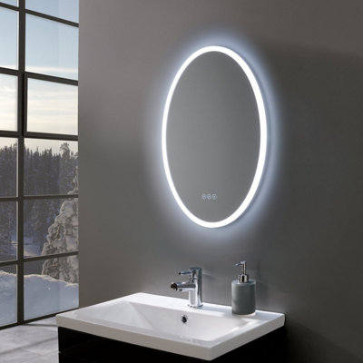 Radiance Ultra Slim Oval LED Illuminated Mirror 500 x 700mm