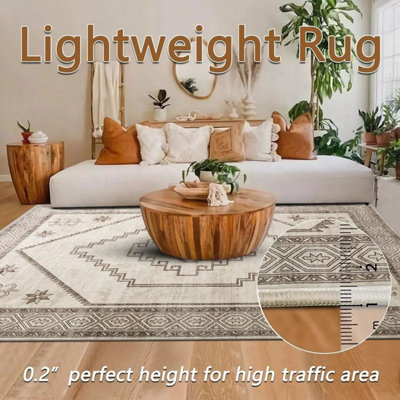 Radiant Cashmere Rugs Bedroom Living Room Non Slip Large Carpets ...