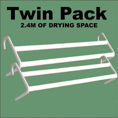 Radiator Airer Twin Pack - Durable Recycled Plastic Indoor Drying Rack