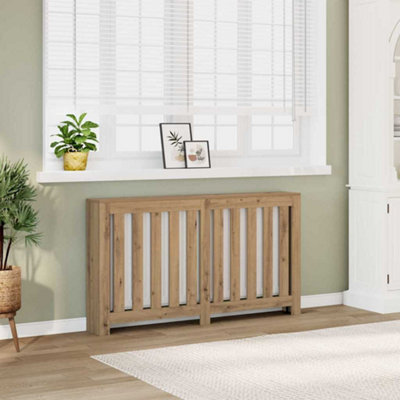 RADIATOR COVER ARTISIAN OAK 149X20X82 CM ENGINEERED WOOD