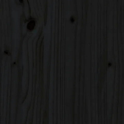Radiator Cover Black 108.5x19x84 cm Solid Wood Pine - 7