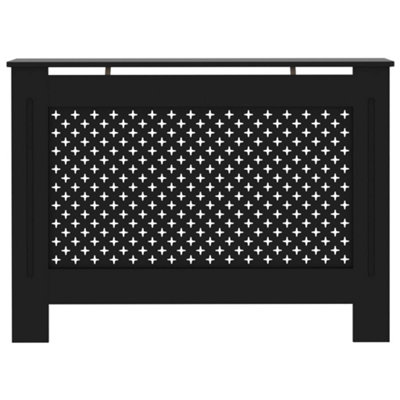 Radiator Cover Black 112x19x81.5 cm MDF - 3