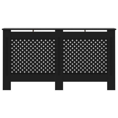 Radiator Cover Black 152x19x81.5 cm MDF - 3