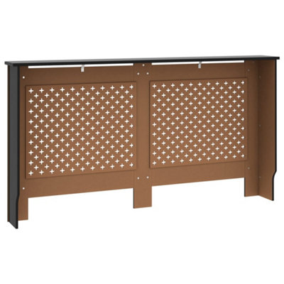 Radiator Cover Black 152x19x81.5 cm MDF - 5