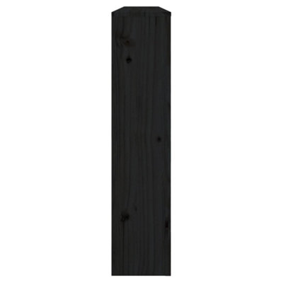 Radiator Cover Black 153x19x84 cm Solid Wood Pine - 6