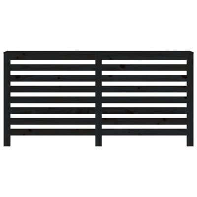 Radiator Cover Black 169x19x84 cm Solid Wood Pine - 5