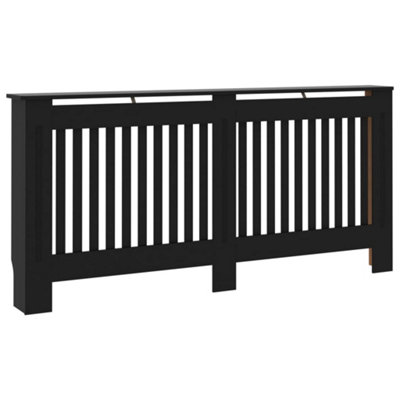 Radiator Cover Black 172x19x81.5 cm MDF