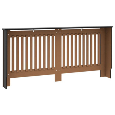 Radiator Cover Black 172x19x81.5 cm MDF - 5