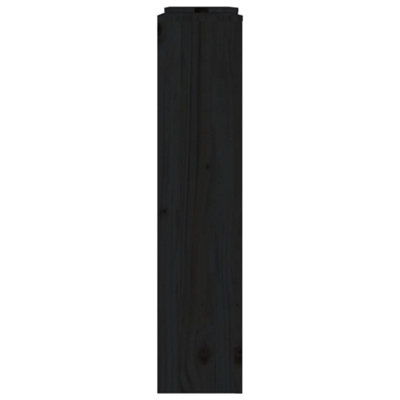 Radiator Cover Black 210x21x85 cm Solid Wood Pine - 6