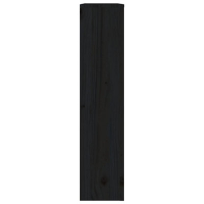 Radiator Cover Black 79.5x19x84 cm Solid Wood Pine - 6
