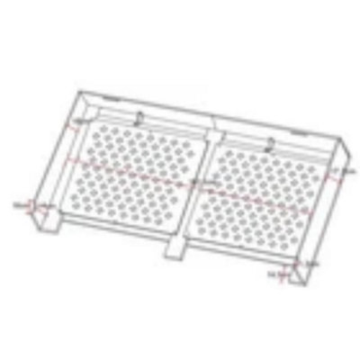 Radiator Cover Extra Large - Anthracite Cross Pattern 1720mm Modern MDF