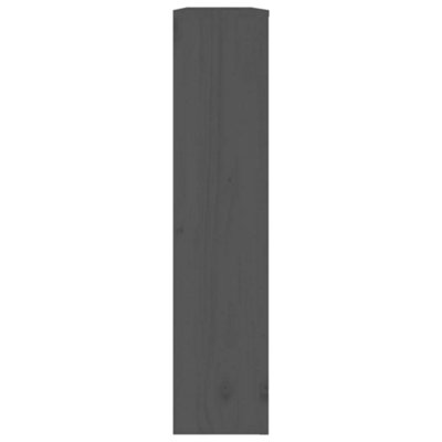 Radiator Cover Grey 108.5x19x84 cm Solid Wood Pine - 6