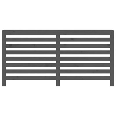 Radiator Cover Grey 169x19x84 cm Solid Wood Pine - 5