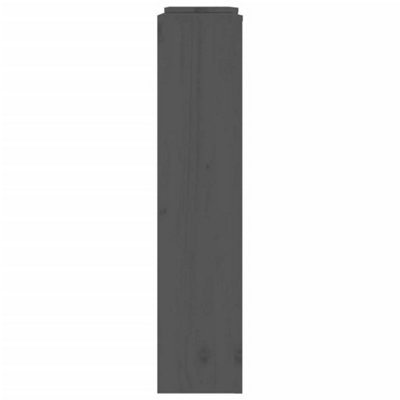 Radiator Cover Grey 210x21x85 cm Solid Wood Pine - 6