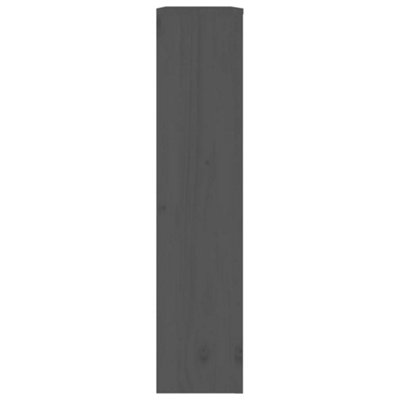 Radiator Cover Grey 79.5x19x84 cm Solid Wood Pine - 6