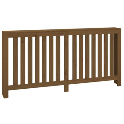Radiator Cover Honey Brown 169x19x84 cm Solid Wood Pine