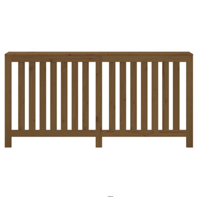 Radiator Cover Honey Brown 169x19x84 cm Solid Wood Pine - 5