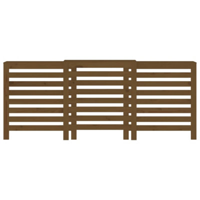 Radiator Cover Honey Brown 210x21x85 cm Solid Wood Pine - 5