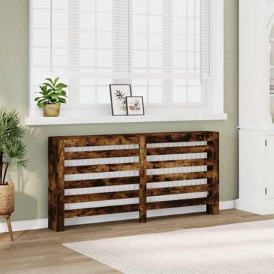 RADIATOR COVER SMOKED OAK 175X20X82 CM ENGINEERED WOOD