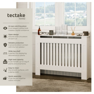 Radiator Cover Vila - with shelf, louvre design, optimal air ...