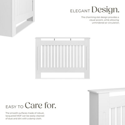 Radiator Cover Vila - with shelf, louvre design, optimal air ...