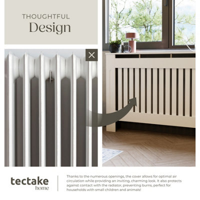 Radiator Cover Vila - with shelf, louvre design, optimal air ...