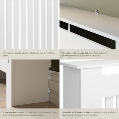 Radiator Cover Vila - with shelf, louvre design, optimal air ...
