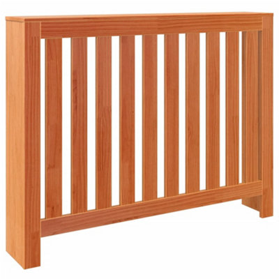 Radiator Cover Wax Brown 108.5x19x84 cm Solid Wood Pine