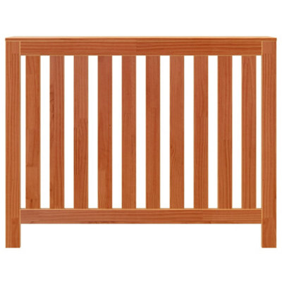 Radiator Cover Wax Brown 108.5x19x84 cm Solid Wood Pine - 5