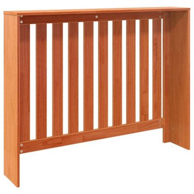 Radiator Cover Wax Brown 108.5x19x84 cm Solid Wood Pine - 7