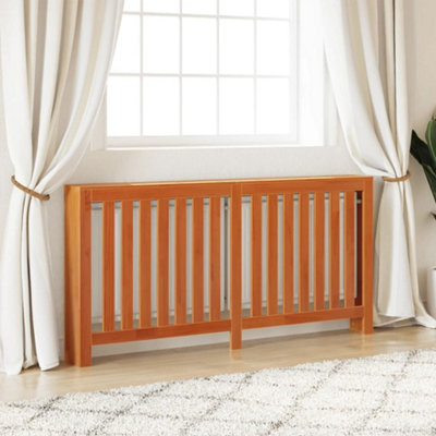 Radiator Cover Wax Brown 169x19x84 cm Solid Wood Pine - 3