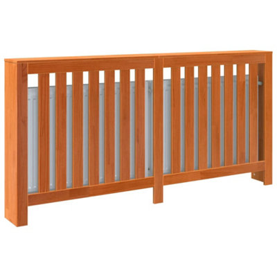 Radiator Cover Wax Brown 169x19x84 cm Solid Wood Pine - 4