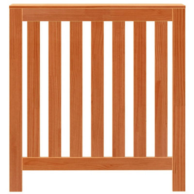Radiator Cover Wax Brown 79.5x19x84 cm Solid Wood Pine - 5