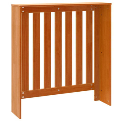 Radiator Cover Wax Brown 79.5x19x84 cm Solid Wood Pine - 7