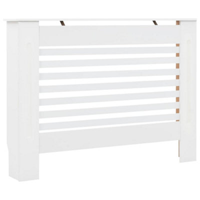 Radiator Cover White 112x19x81.5 cm MDF