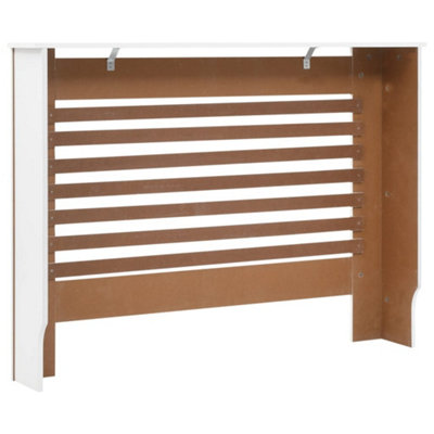 Radiator Cover White 112x19x81.5 cm MDF - 4