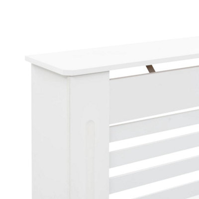 Radiator Cover White 112x19x81.5 cm MDF - 6
