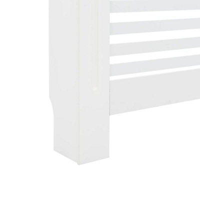 Radiator Cover White 112x19x81.5 cm MDF - 7