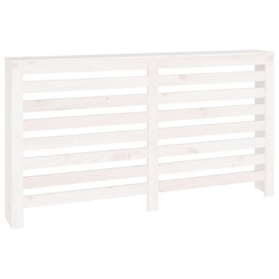 Radiator Cover White 153x19x84 cm Solid Wood Pine