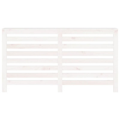 Radiator Cover White 153x19x84 cm Solid Wood Pine - 5