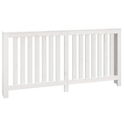 Radiator Cover White 169x19x84 cm Solid Wood Pine